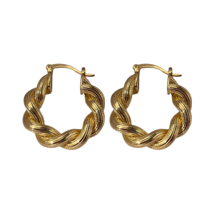 Sapphire' Textured Small Hoop Earrings
